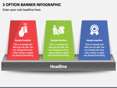 3 Option Banner Infographic PPT Slide 1