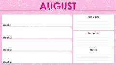 August Planner PPT Slide 2