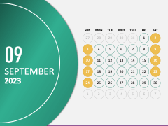 Calendar 2023 Type 3 PPT Slide 10