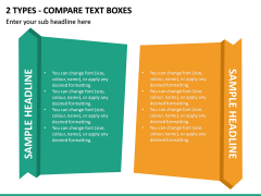 2 Types - Compare Text Boxes PPT Slide 2