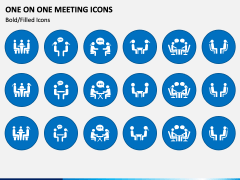 One On One Meeting Icons PPT Slide 1