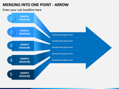 Merging Into One Point - Arrow PPT Slide 1