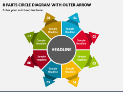 8 Parts Circle Diagram with Outer Arrow PPT Slide 1