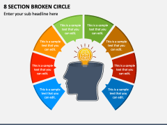 8 Section Broken Circle PPT Slide 2