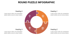 Round Puzzle Infographic PPT Slide 3