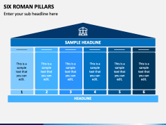 Six Roman Pillars PPT Slide 1