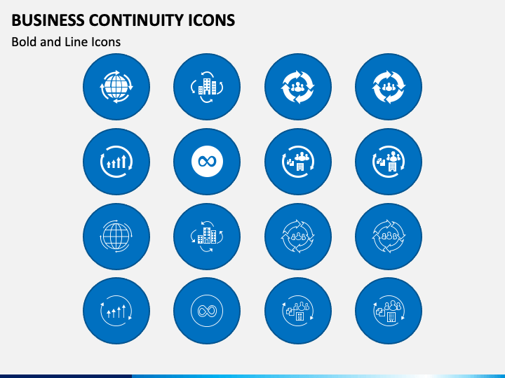 Business Continuity Icons PPT Slide 1