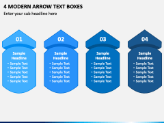 4 Modern Arrow Text Boxes PPT Slide 2