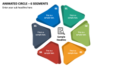 Animated Circle - 6 Segments PPT Slide 1