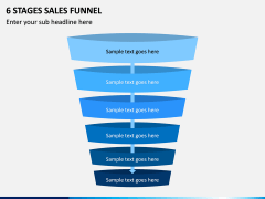 6 Stages Sales Funnel PPT Slide 1