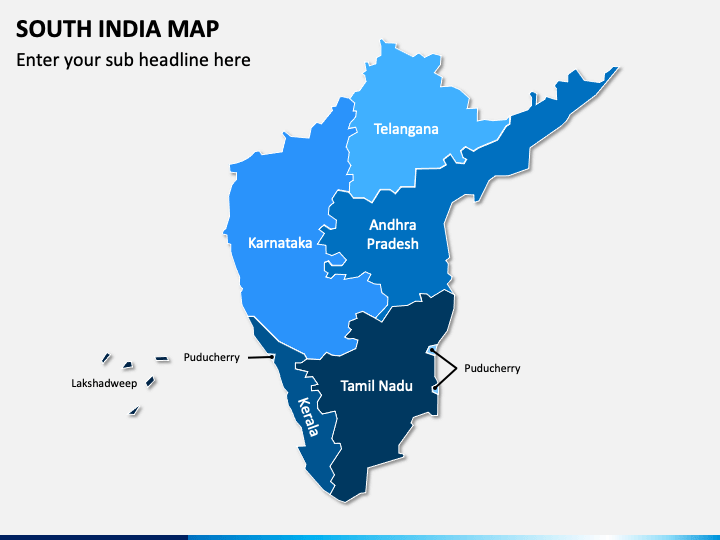 South India Map PPT Slide 1