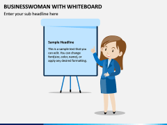 Businesswoman With Whiteboard PPT Slide 1