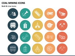Coal Mining Icons PowerPoint Slide 1