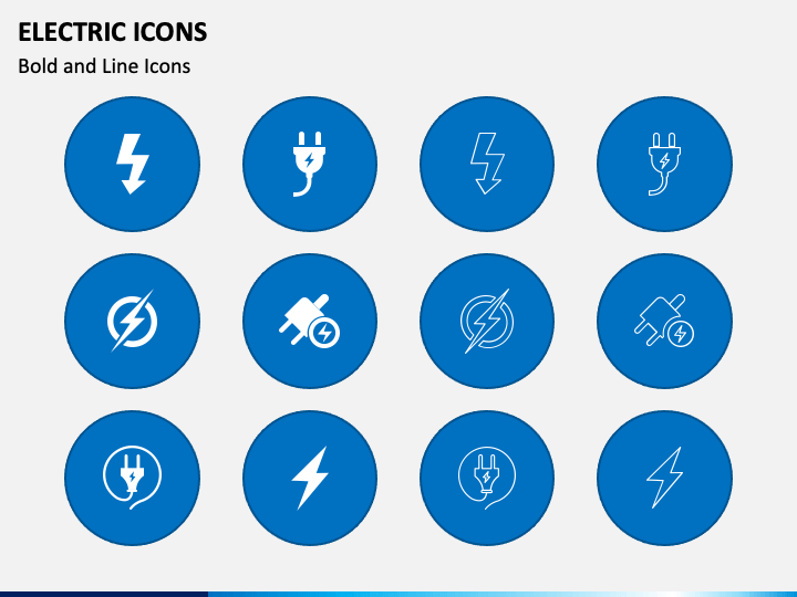 Electric Icons PPT Slide 1