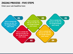 Zigzag Process - Five Steps PPT Slide 1