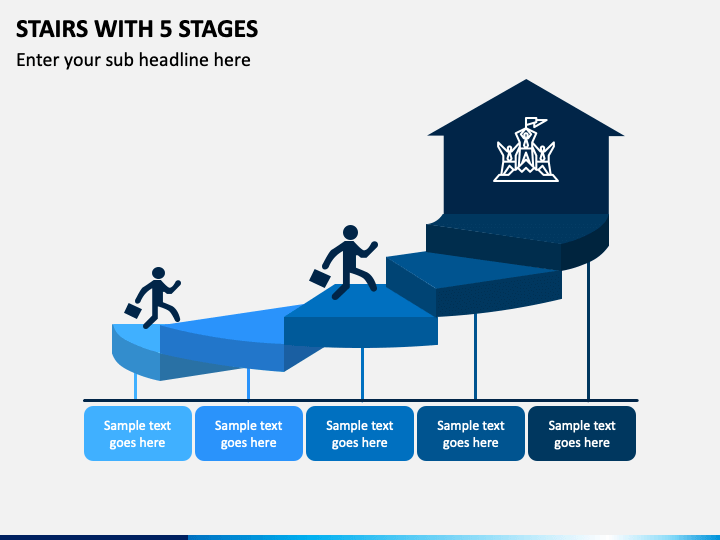 Stairs With 5 Stages Powerpoint Template Ppt Slides 7251