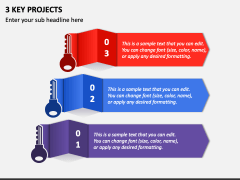 3 Key Projects PowerPoint Template and Google Slides Theme