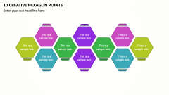 10 Creative Hexagon Points PPT Slide 1