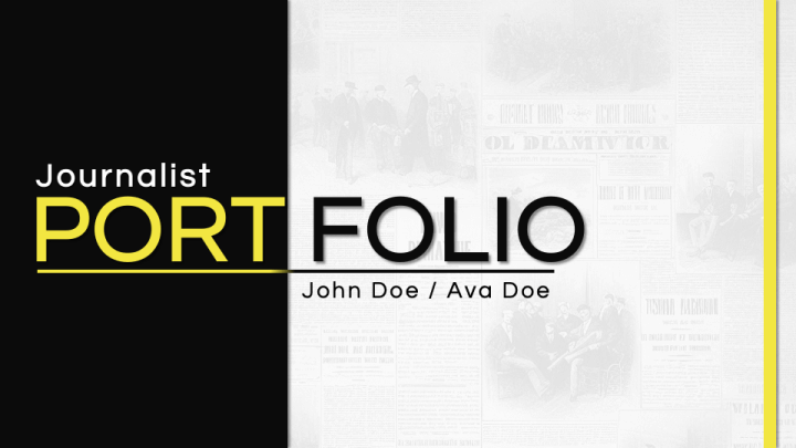 Journalist Portfolio PPT Slide 1