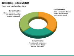 3D Circle - 3 Segments PPT Slide 2
