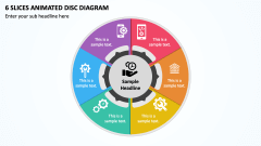 6 Slices Animated Disc Diagram PPT Slide 1