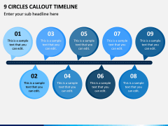 9 Circles Callout Timeline PPT Slide 1