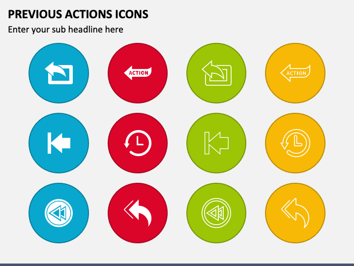 Previous Actions Icons for PowerPoint and Google Slides