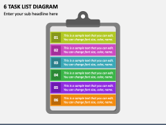 6 Task List Diagram PPT Slide 2