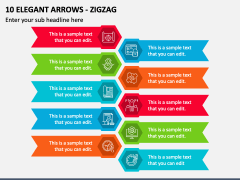 10 Elegant Arrows - Zigzag PPT Slide 1