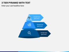 3 Tier Pyramid with Text PPT Slide 1