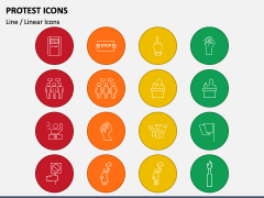 Protest Icons PowerPoint Template - PPT Slides