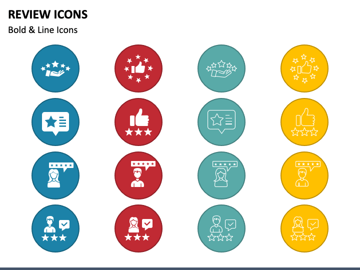 Review Icons PowerPoint Template - PPT Slides