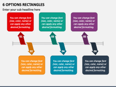 6 Options Rectangles PPT Slide 2