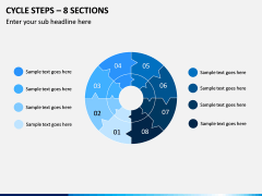 Cycle Steps – 8 Sections PPT Slide 1