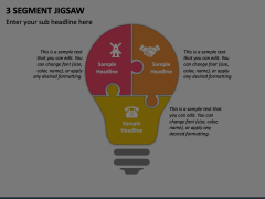 3 Segment Jigsaw Animated Presentation - SketchBubble