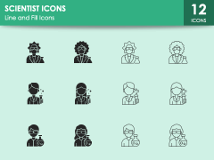 Scientist Icons PPT Slide 1
