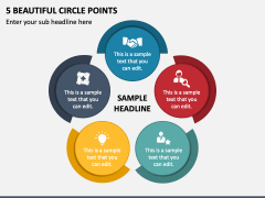 5 Beautiful Circle Points PPT Slide 1