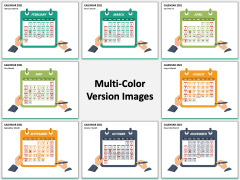 Calendar 2021 Type 1 PPT Multicolor Combined