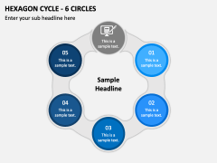 Hexagon Cycle - 6 Circles PPT Slide 2