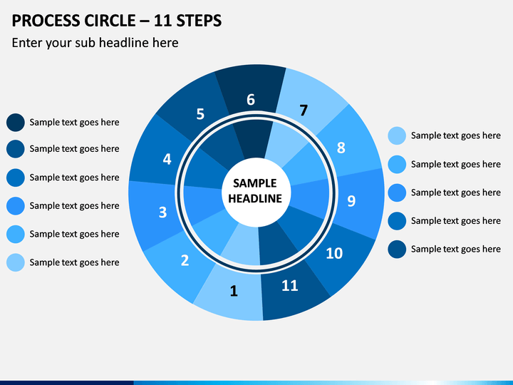 Process Circle - 11 Steps PPT Slide 1