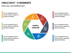 Circle Split – 6 Segments PPT Slide 2