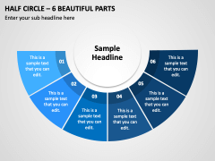 Half Circle - 6 Beautiful Parts PPT Slide 1
