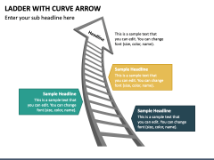 Ladder with Curve Arrow PPT Slide 2
