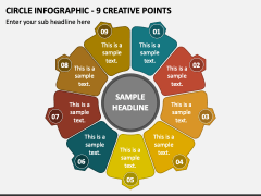 Circle Infographic - 9 Creative Points PPT Slide 1