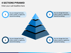 4 Sections Pyramid PPT Slide 1