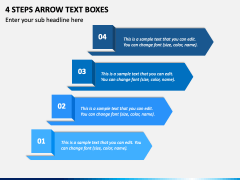 4 Steps Arrow Text Boxes PPT Slide 2