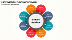 8 Steps Versatile Flower with Numbers PPT Slide 1