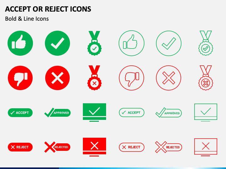 accept reject icon