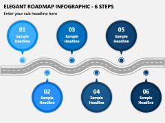 Elegant Roadmap Infographic - 6 Steps PPT Slide 1