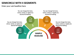 Semicircle With 4 Segments PPT Slide 2